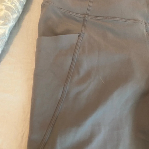 Athleta leggings gray with sheer panels on legs size small comfort yoga - Picture 6 of 6